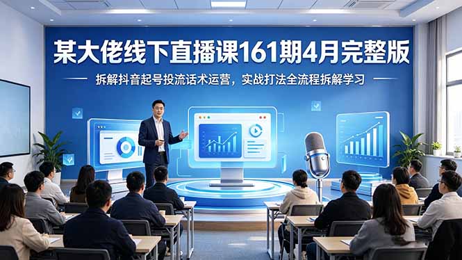 某大佬线下直播课161期4月完整版，拆解抖音起号投流话术运营，实战打法全流程拆解学习-保成圈-山云人力,分享创业咨询_最新网络项目资源