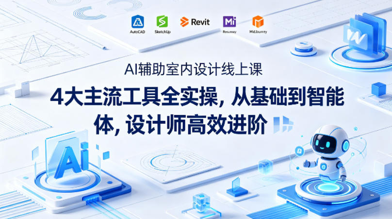 AI辅助室内设计线上课｜4大主流工具全实操，从基础到智能体，设计师高效进阶-保成圈-山云人力,分享创业咨询_最新网络项目资源