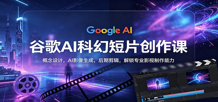 谷歌AI科幻短片创作课：概念设计，AI影像生成，后期剪辑，解锁专业影视制作能力-保成圈-山云人力,分享创业咨询_最新网络项目资源