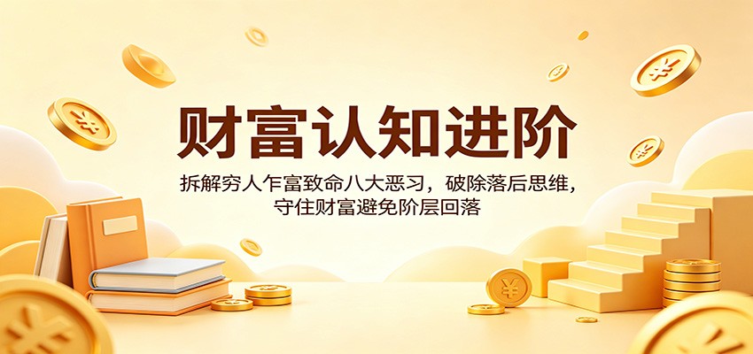 财富认知进阶：拆解穷人乍富致命八大恶习，破除落后思维，守住财富避免阶层回落-保成圈-山云人力,分享创业咨询_最新网络项目资源