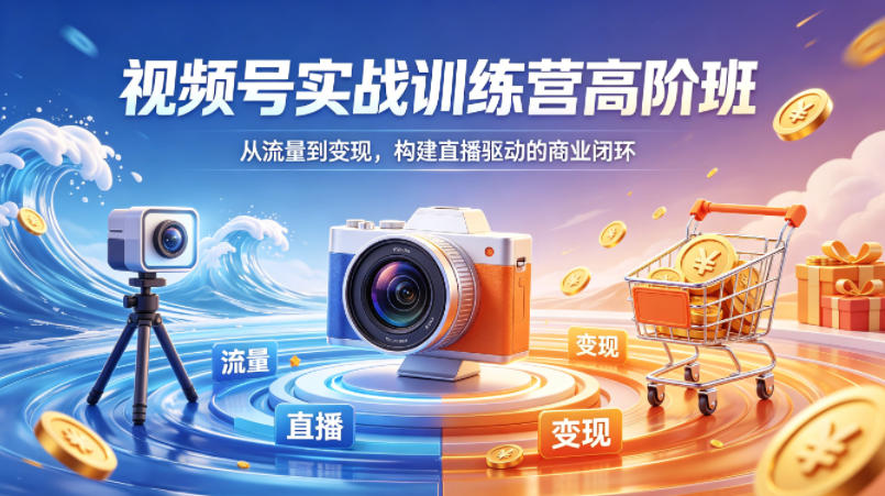 视频号实战训练营高阶班，从流量到变现，构建直播驱动的商业闭环(26年4月)-保成圈-山云人力,分享创业咨询_最新网络项目资源