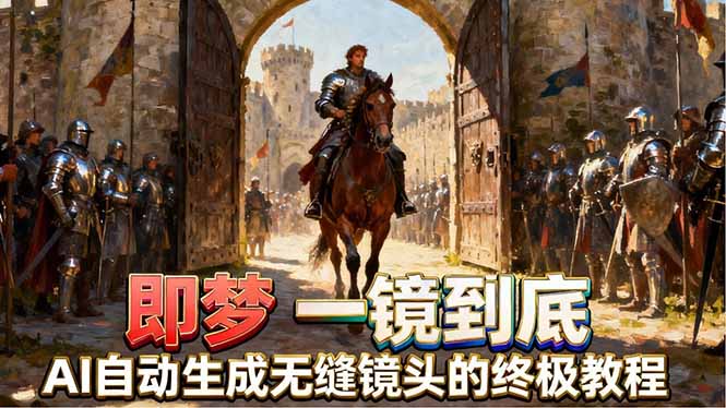 即梦AI一镜到底终极教程，智能补帧+运镜技巧，AI自动生成无缝丝滑长镜头高效出片-保成圈-山云人力,分享创业咨询_最新网络项目资源