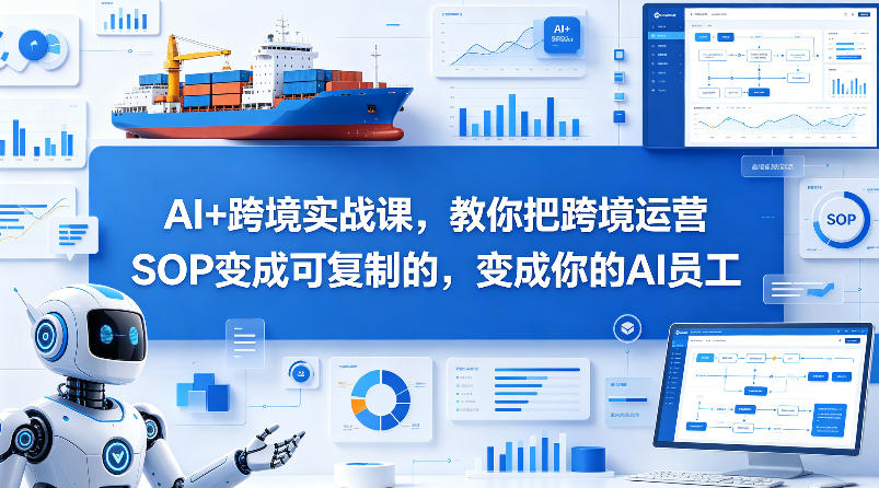 AI+跨境实战课，教你把跨境运营S0变成可复制的，变成你的AI员工-保成圈-山云人力,分享创业咨询_最新网络项目资源