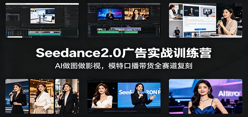 Seedance2.0广告实战训练营：AI做图做影视，模特口播带货全赛道复刻-保成圈-山云人力,分享创业咨询_最新网络项目资源