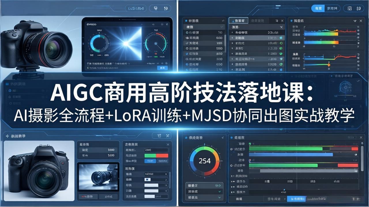 AIGC商用高阶技法落地课：AI摄影全流程+LoRA训练+MJSD协同出图实战教学-保成圈-山云人力,分享创业咨询_最新网络项目资源