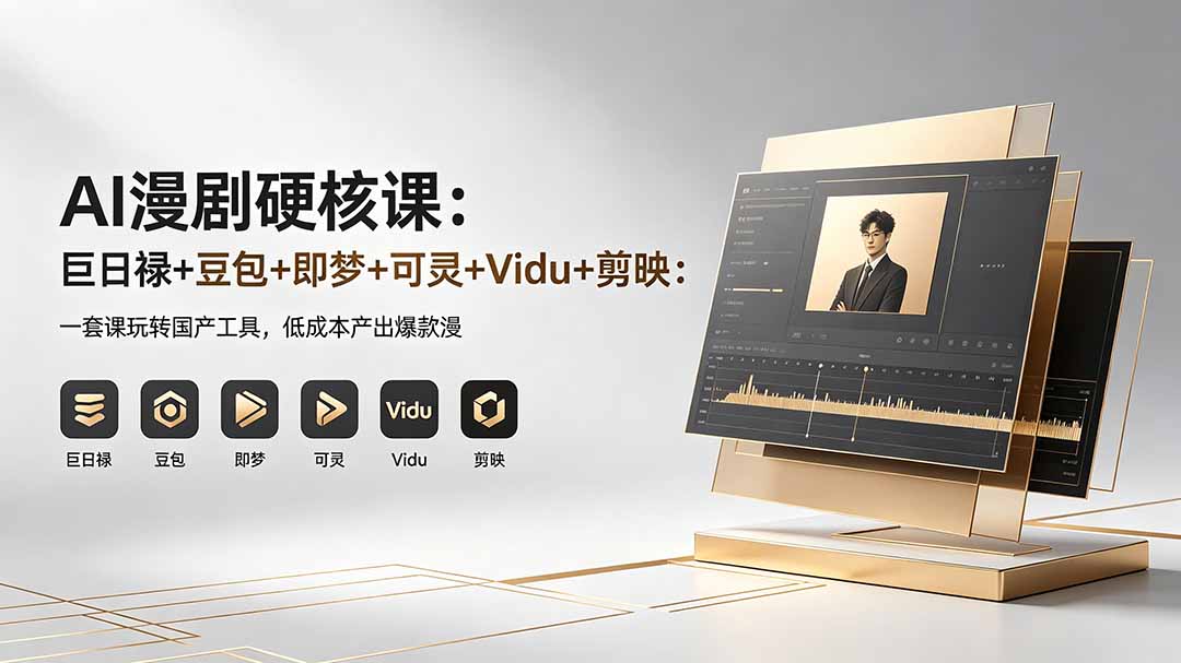 AI漫剧硬核课：巨日禄+豆包+即梦+可灵+Vidu+剪映：一套课玩转国产工具，低成本产出爆款漫剧-保成圈-山云人力,分享创业咨询_最新网络项目资源