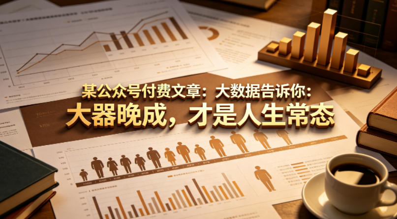 某公众号付费文章：大数据告诉你：大器晚成，才是人生常态-保成圈-山云人力,分享创业咨询_最新网络项目资源