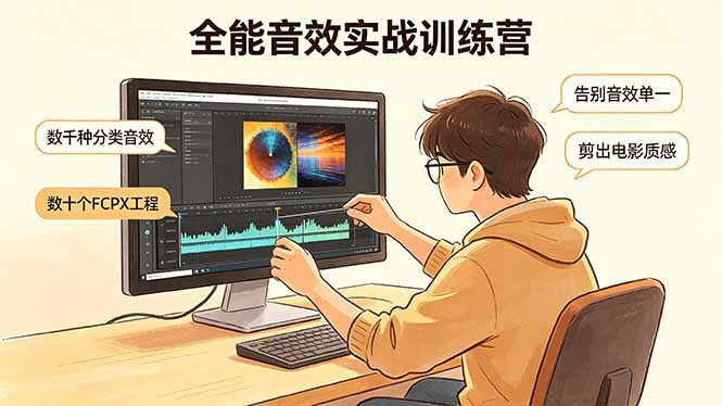 全能音效实战训练营：数千种分类音效+数十个FCPX工程，告别音效单一，剪出电影质感-保成圈-山云人力,分享创业咨询_最新网络项目资源