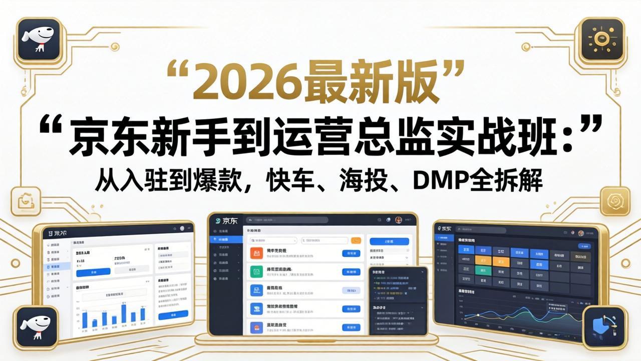 京东新手到运营总监实战班：从入驻到爆款，快车、海投、DMP全拆解，2026最新版-保成圈-山云人力,分享创业咨询_最新网络项目资源