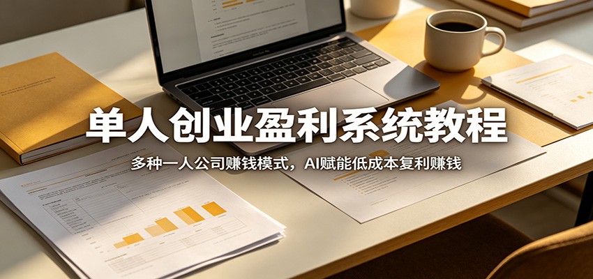单人创业盈利系统教程：多种一人公司赚钱模式，AI赋能低成本复利赚钱-保成圈-山云人力,分享创业咨询_最新网络项目资源