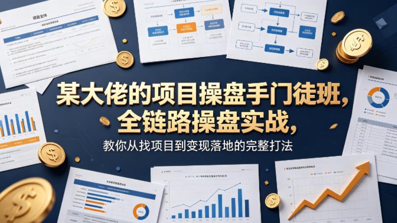 某大佬的项目操盘手门徒班，全链路操盘实战，教你从找项目到变现落地的完整打法-保成圈-山云人力,分享创业咨询_最新网络项目资源
