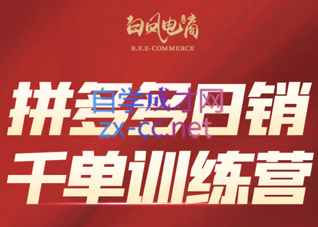 白凤电商·拼多多日销千单训练营(更新4月)-保成圈-山云人力,分享创业咨询_最新网络项目资源
