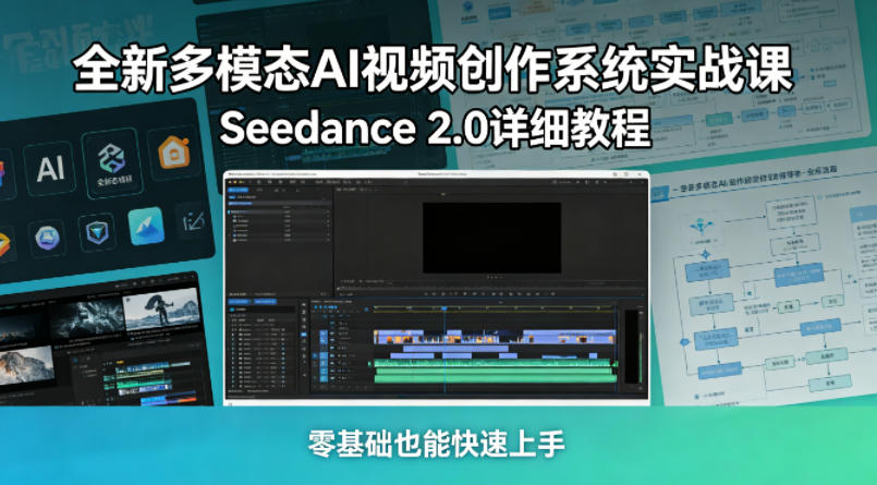 全新多模态AI视频创作系统实战课，Seedance 2.0详细教程，零基础也能快速上手-保成圈-山云人力,分享创业咨询_最新网络项目资源