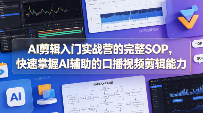 AI剪辑入门实战营的完整SOP，快速掌握AI辅助的口播视频剪辑能力-保成圈-山云人力,分享创业咨询_最新网络项目资源