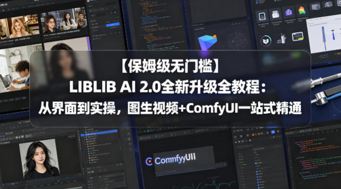【保姆级无门槛】LIBLIB AI 2.0全新升级全教程：从界面到实操，图生视频+ComfyUI一站式精通-保成圈-山云人力,分享创业咨询_最新网络项目资源