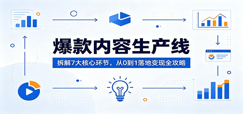 爆款内容生产线：拆解7大核心环节，从0到1落地变现全攻略-保成圈-山云人力,分享创业咨询_最新网络项目资源