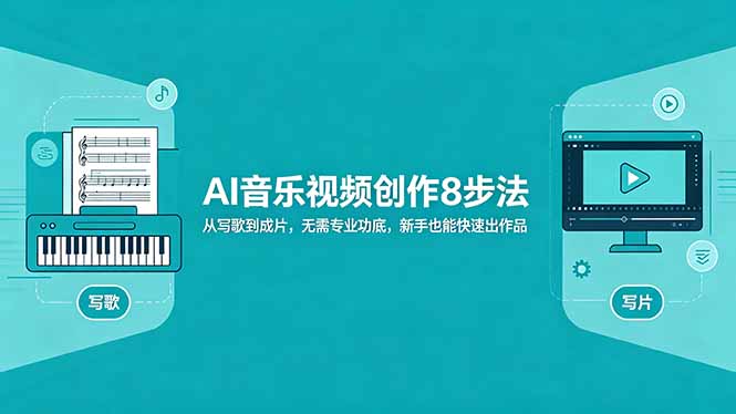AI音乐视频创作8步法：从写歌到成片，无需专业功底，新手也能快速出作品-保成圈-山云人力,分享创业咨询_最新网络项目资源
