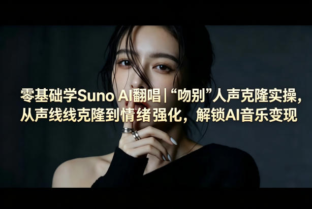 零基础学Suno AI翻唱｜《吻别》人声克隆实操，从声线克隆到情绪强化，解锁AI音乐变现-保成圈-山云人力,分享创业咨询_最新网络项目资源