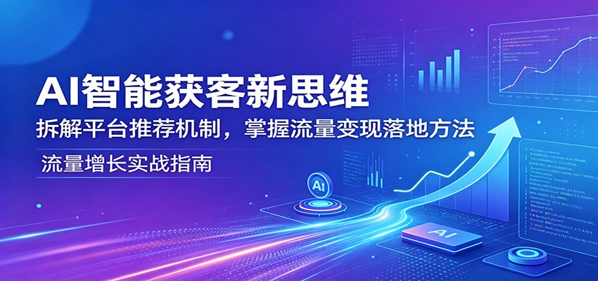 AI智能获客新思维：拆解平台推荐机制，掌握流量变现落地方法-保成圈-山云人力,分享创业咨询_最新网络项目资源