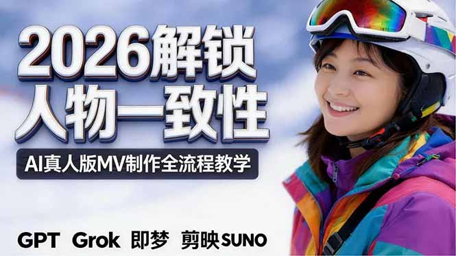 2026独创解锁人物一致性：AI真人版MV制作，不讲空话，不拼概念，全流程实操-保成圈-山云人力,分享创业咨询_最新网络项目资源
