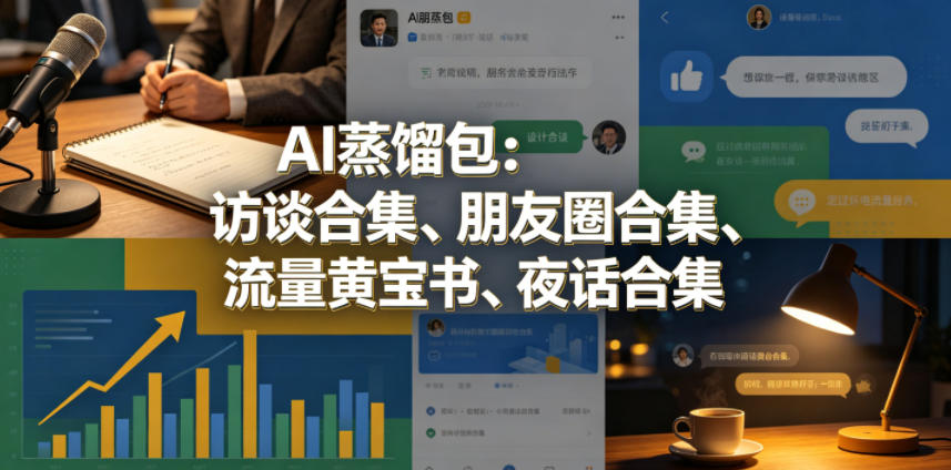 AI蒸馏包：访谈合集、朋友圈合集、流量黄宝书、夜话合集【文档】-保成圈-山云人力,分享创业咨询_最新网络项目资源