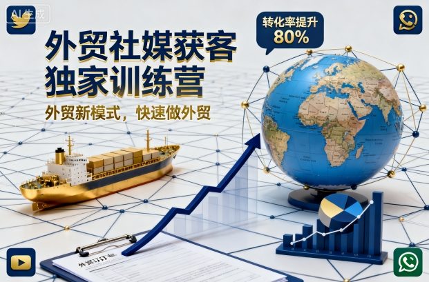 外贸社媒获客独家训练营，外贸新模式，快速做外贸(更新26年4月)-保成圈-山云人力,分享创业咨询_最新网络项目资源