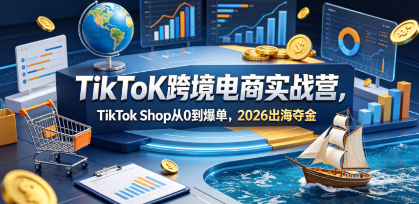 TikToK跨境电商实战营，TikTok Shop从0到爆单，2026出海夺金-保成圈-山云人力,分享创业咨询_最新网络项目资源