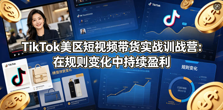TikTok美区短视频带货实战训战营：在规则变化中持续盈利-保成圈-山云人力,分享创业咨询_最新网络项目资源