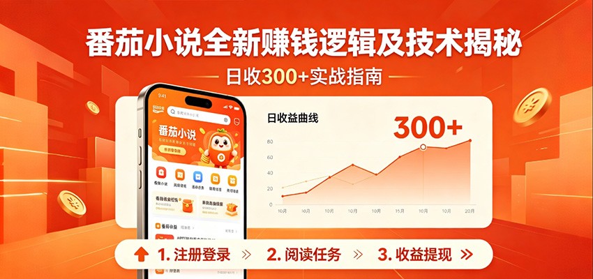番茄小说全新赚钱逻辑及技术日收300+，小白新书皆可做！无脑赚就行了！-保成圈-山云人力,分享创业咨询_最新网络项目资源