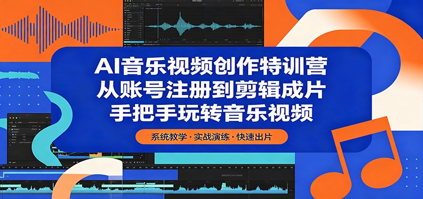 AI音乐视频创作特训营：从账号注册到剪辑成片，手把手玩转音乐视频-保成圈-山云人力,分享创业咨询_最新网络项目资源