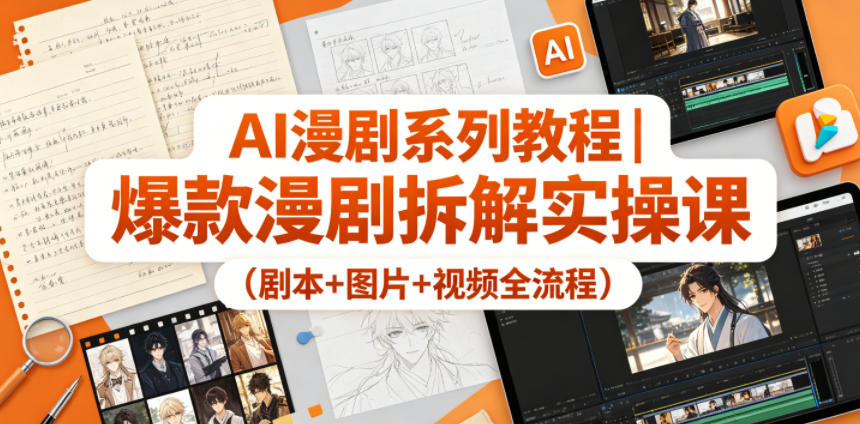 AI漫剧系列教程｜爆款漫剧拆解实操课(剧本+图片+视频全流程)-保成圈-山云人力,分享创业咨询_最新网络项目资源
