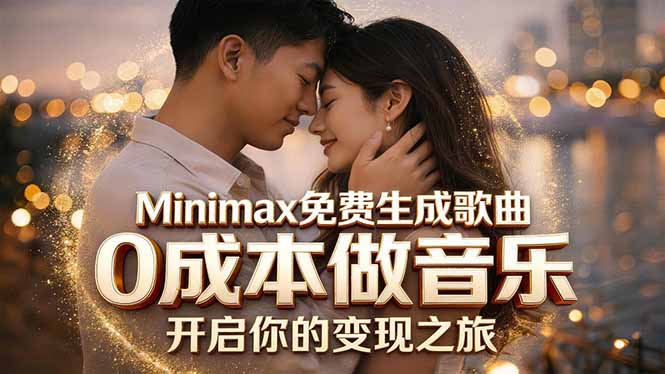 Minimax免费生成歌曲实测！0成本做音乐，说唱流行Lofi一键生成-保成圈-山云人力,分享创业咨询_最新网络项目资源