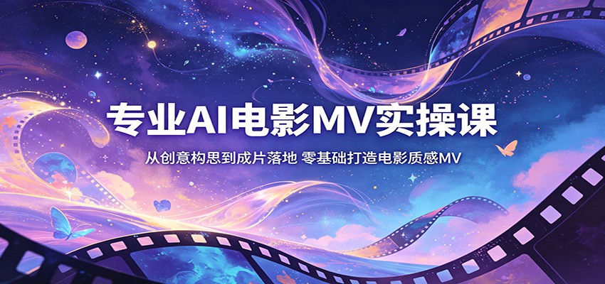 专业AI电影MV实操课：从创意构思到成片落地，零基础打造电影质感MV-保成圈-山云人力,分享创业咨询_最新网络项目资源
