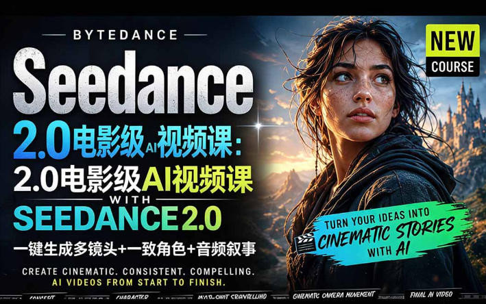 字节跳动的Seedance 2.0 AI电影视频生成制作教程，一键生成多镜头+一致角色+音频叙事-中英字幕-保成圈-山云人力,分享创业咨询_最新网络项目资源
