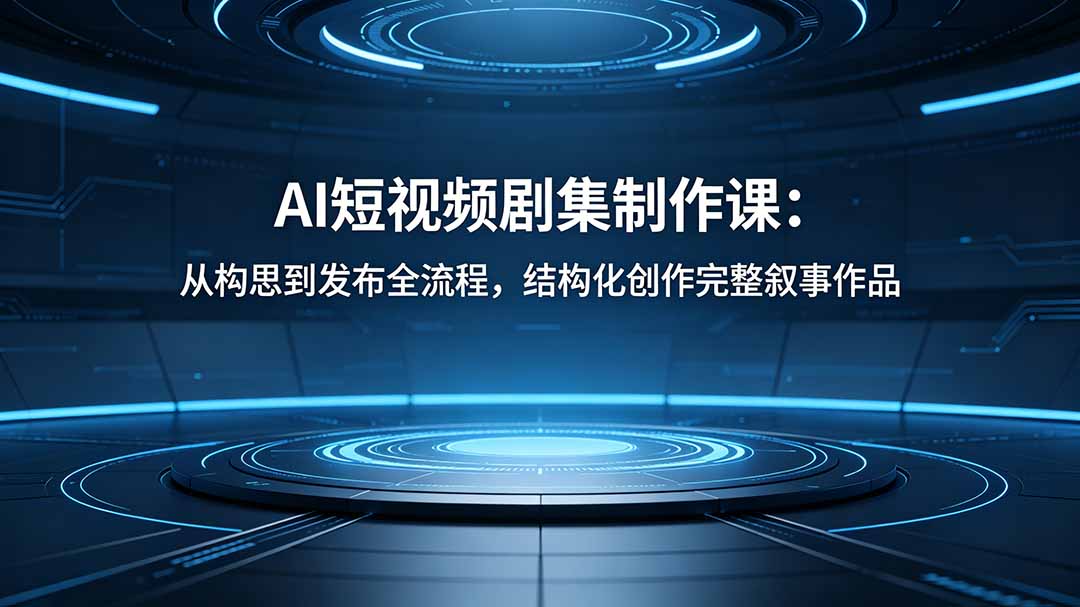 AI短视频剧集制作课：从构思到发布全流程，结构化创作完整叙事作品-保成圈-山云人力,分享创业咨询_最新网络项目资源