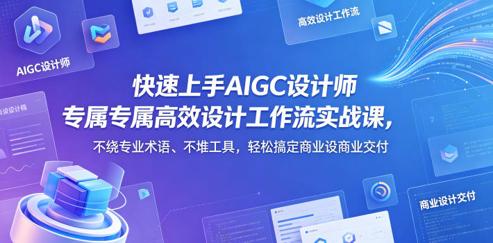 快速上手AIGC设计师专属高效设计工作流实战课，不绕专业术语、不堆工具，轻松搞定商业设计交付-保成圈-山云人力,分享创业咨询_最新网络项目资源