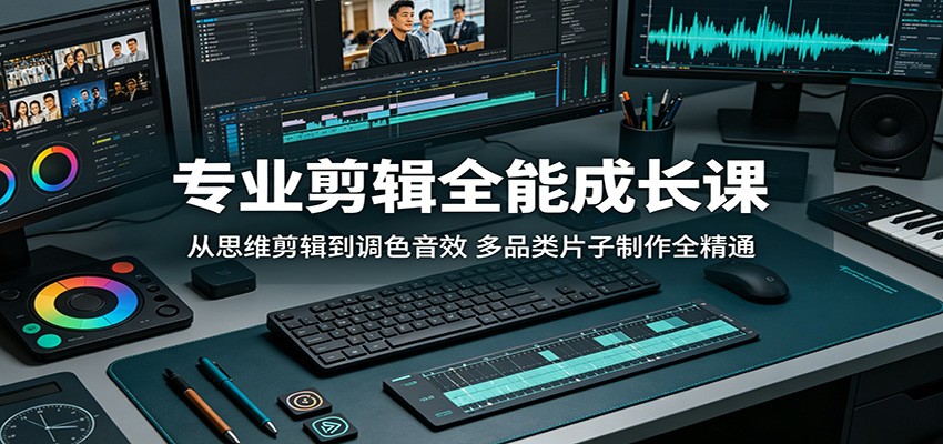 专业剪辑全能成长课：从思维剪辑到调色音效，多品类片子制作全精通-保成圈-山云人力,分享创业咨询_最新网络项目资源