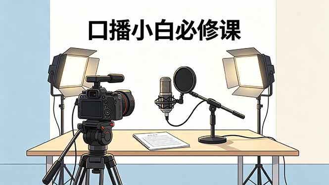 口播小白必修课：录像收音灯光设备+脚本撰写，搭专业级录制场景-保成圈-山云人力,分享创业咨询_最新网络项目资源