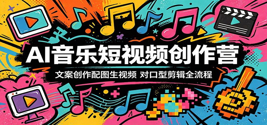 AI音乐短视频创作营：文案创作配图生视频，对口型剪辑全流程-保成圈-山云人力,分享创业咨询_最新网络项目资源