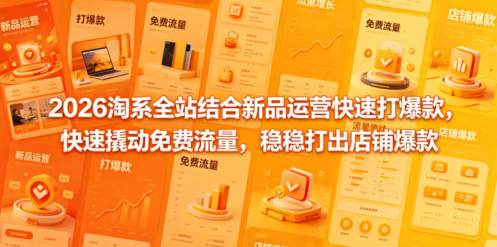 2026淘系全站结合新品运营快速打爆款，快速撬动免费流量，稳稳打出店铺爆款(更新5月12日)-保成圈-山云人力,分享创业咨询_最新网络项目资源