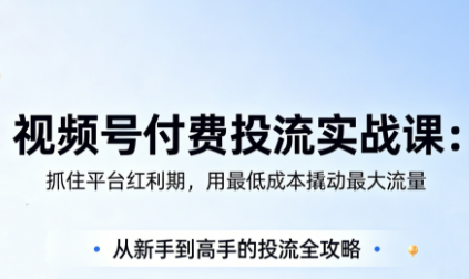 渔财老师·视频号付费投流实战课(更新5月)-保成圈-山云人力,分享创业咨询_最新网络项目资源