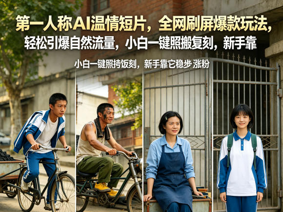 第一人称AI温情短片，全网刷屏爆款玩法，轻松引爆自然流量，小白一键照搬复刻，新手靠它稳步涨粉-保成圈-山云人力,分享创业咨询_最新网络项目资源