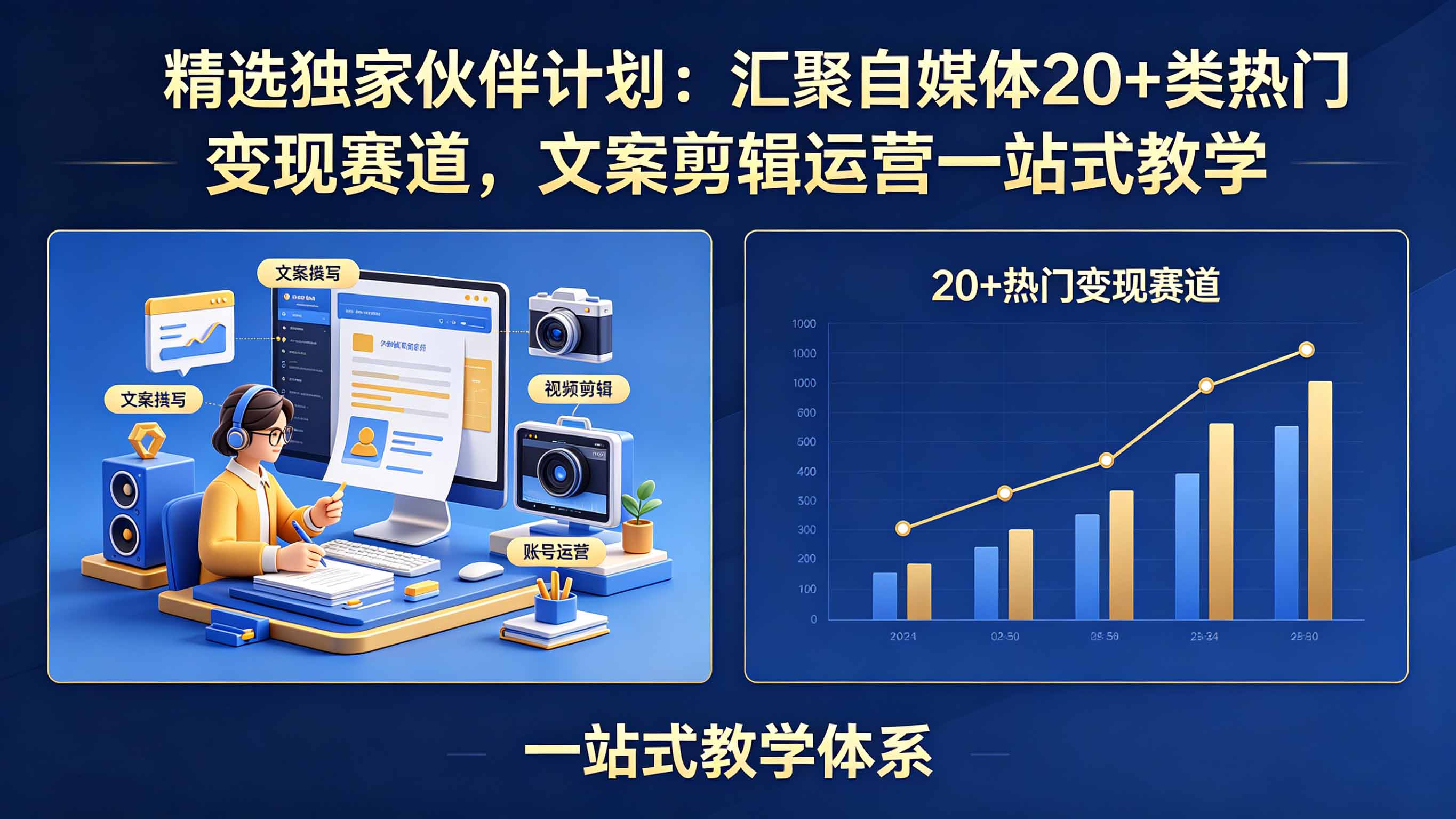 精选独家伙伴计划：汇聚自媒体20+类热门变现赛道，文案剪辑运营一站式教学-保成圈-山云人力,分享创业咨询_最新网络项目资源
