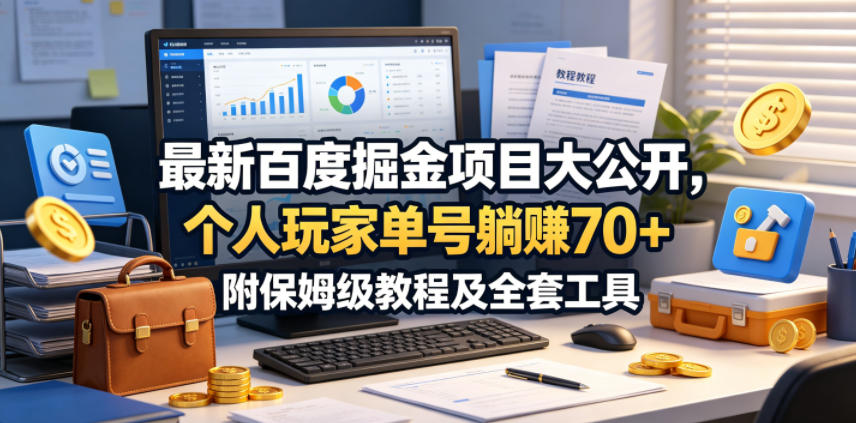 最新百度掘金项目大公开，个人玩家单号躺賺70+，附保姆级教程及全套工具【揭秘】-保成圈-山云人力,分享创业咨询_最新网络项目资源
