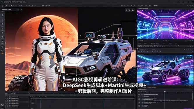 AIGC影视剪辑进阶课：DeepSeek生成脚本+Martini生成视频+剪辑后期，完整制作AI短片-保成圈-山云人力,分享创业咨询_最新网络项目资源