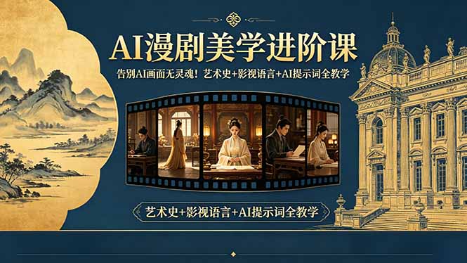 告别AI画面无灵魂！AI漫剧美学进阶课，艺术史+影视语言+AI提示词全教学-保成圈-山云人力,分享创业咨询_最新网络项目资源