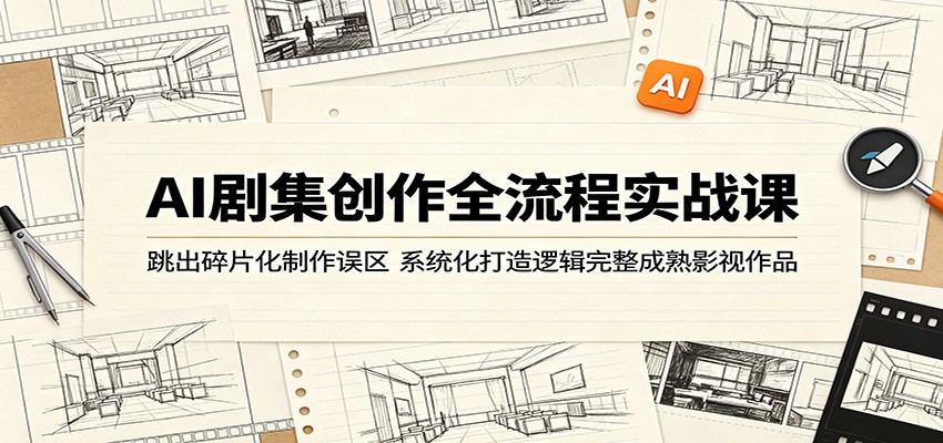AI剧集创作全流程实战课：跳出碎片化制作误区，系统化打造逻辑完整成熟影视作品-保成圈-山云人力,分享创业咨询_最新网络项目资源