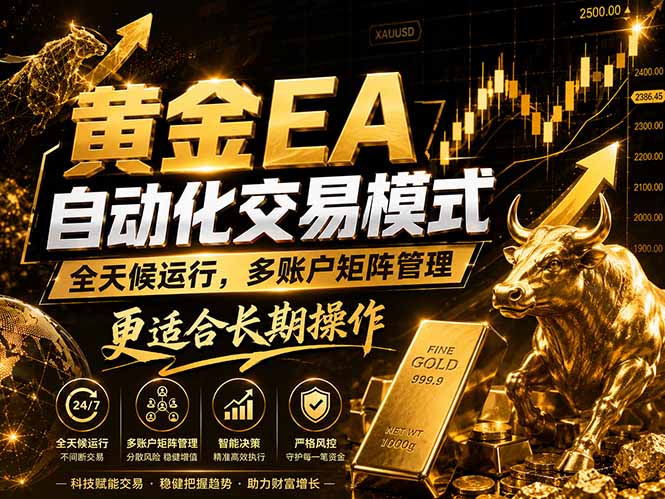 黄金EA量化：多窗口矩阵稳定运行，系统自动执行，收益空间持续放大-保成圈-山云人力,分享创业咨询_最新网络项目资源