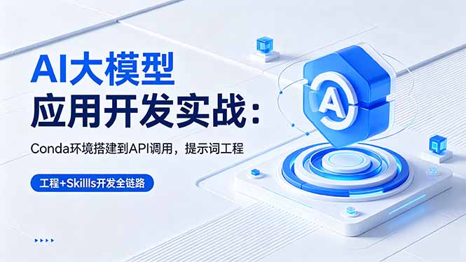 AI 大模型应用开发实战：Conda环境搭建到API调用，提示词工程+Skills开发全链路-保成圈-山云人力,分享创业咨询_最新网络项目资源
