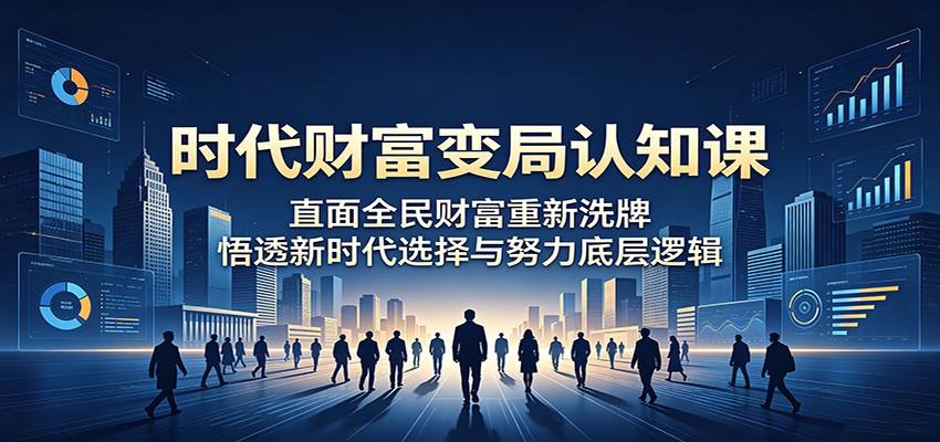 时代财富变局认知课：直面全民财富重新洗牌，悟透新时代选择与努力底层逻辑-保成圈-山云人力,分享创业咨询_最新网络项目资源